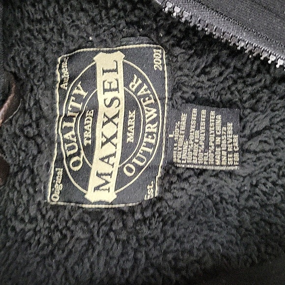 Maxxsel leather jacket, Men's L. Sweatshirt/sherpa zip out lining. - Picture 3 of 5